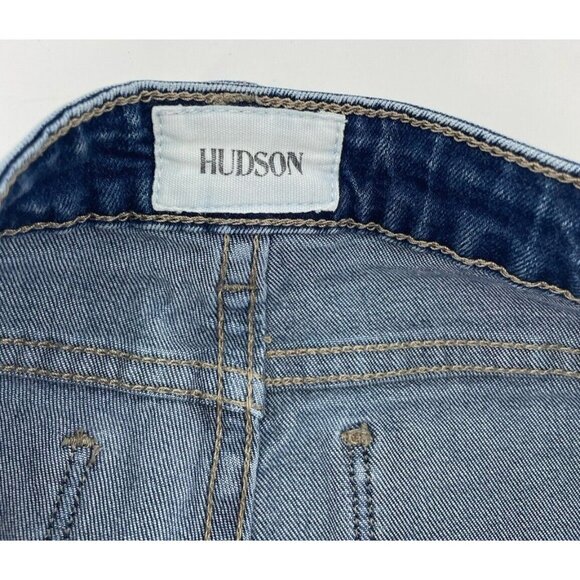 Hudson Jeans Girls 14 Skinny Medium Wash  Blue Denim Cuffed Size 14 - Picture 4 of 8